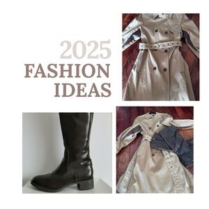 Etienne Aigner DERBY Riding Boots. Elegant Brown Leather Knee-High Boots